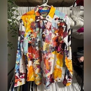 $298 NWT Robert Graham Multicolor Abstract Men's Shirt
